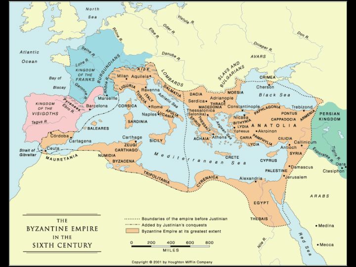 Ancient Byzantine Empire Map